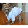 NEW-Doggie Design White Gold Crown Bathrobe 100% Combed 