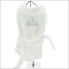 NEW-Doggie DesignWhite Silver Tiara Bathrobe 100% Soft 