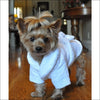 NEW-Doggie DesignWhite Silver Tiara Bathrobe 100% Soft 