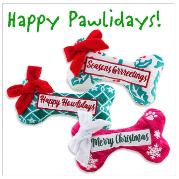 NEW-Happy Pawlidays! By Haute Diggity Dog - designer dog toy
