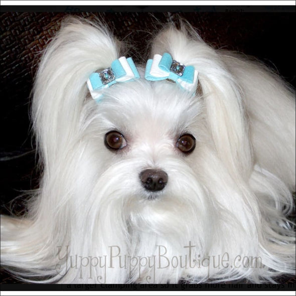 NEW Susan Lanci Tiffi Blue Tail Bow Emerald Stardust Dog Collar - 1/2", Susan Lanci,susan lanci collar,susan lanci collars,susan lanci plain,dog collar,plain dog collar,puppy collar,small dog collar,susan lanci,designer collar,designer dog,dog fashion,designer dog collar,small dog collar,suede collar,susan lanci dog collars,dog collars,dog collars leashes,collars for dogs,soft dog collar,