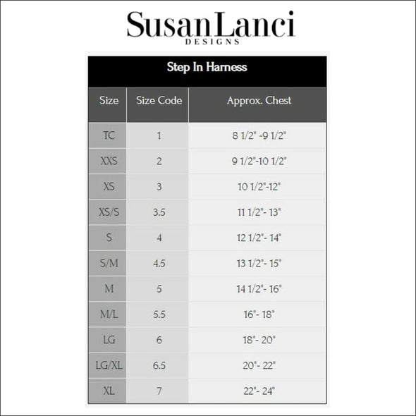 Plain Step In Harness by Susan Lanci Designs - Pet Collars &