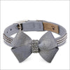 Platinum Glitzerati Nouveau Bow 3 Row Giltmore Collar - 