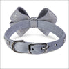 Platinum Glitzerati Nouveau Bow 3 Row Giltmore Collar - 