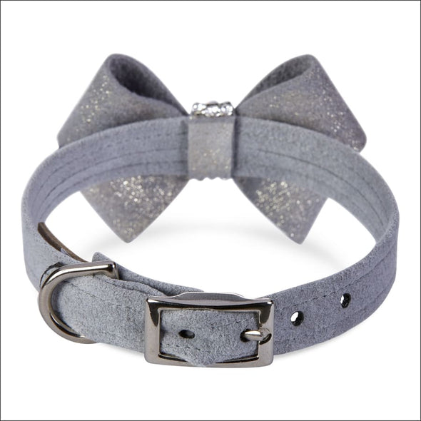 Platinum Glitzerati Nouveau Bow Collar - Collars