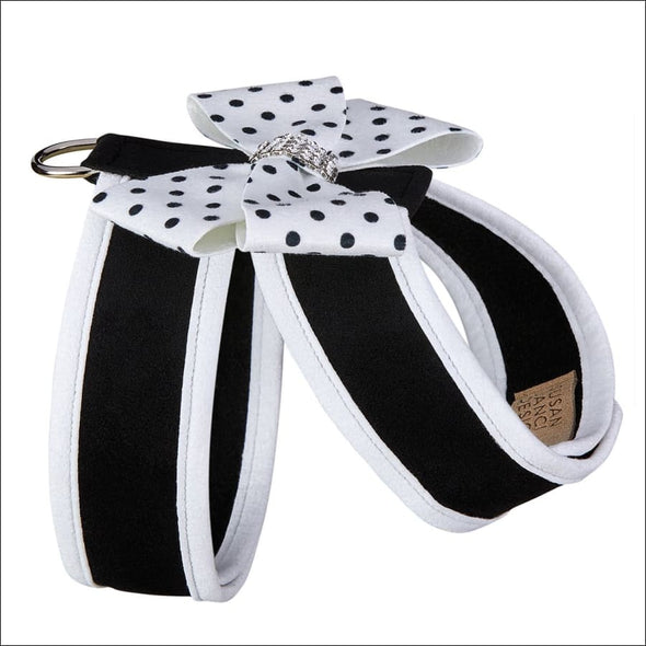 Polka Dot Nouveau Bow Tinkie Harness with Trim