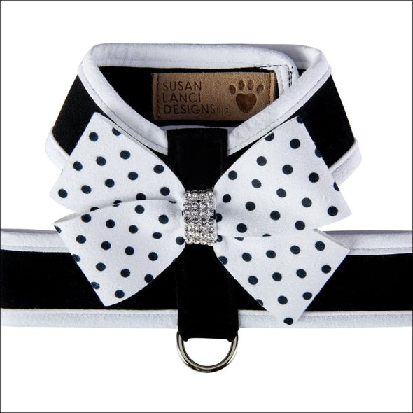 Polka Dot Nouveau Bow Tinkie Harness with Trim