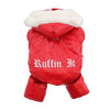NEW-Doggie Design "Ruffin It" Red Snow Suit