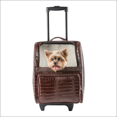 Rio Bag On Wheels - Brown Croco - Carriers & Strollers