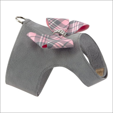 Scotty Bailey Harness Puppy Pink Plaid Nouveau Bow - 8-10 