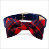 Scotty Bow Tie Collar Chestnut Plaid - Collars