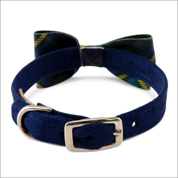 Scotty Bow Tie Collar Forest Plaid - Collars