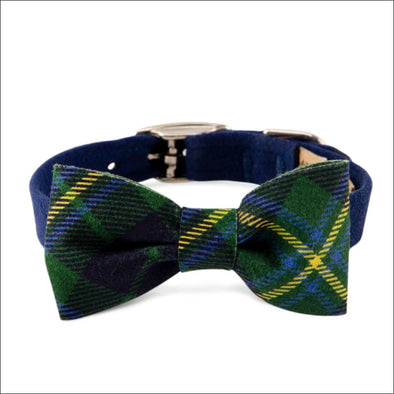 Scotty Bow Tie Collar Forest Plaid - Collars