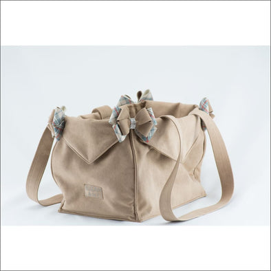 Scotty Doe Plaid Luxury Carrier - Fawn - luxury purses
