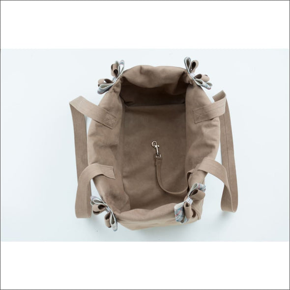 Scotty Doe Plaid Luxury Carrier - Fawn - luxury purses