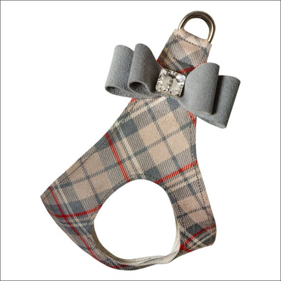 Scotty Doe Plaid Step In Harness with Platinum Big Bow