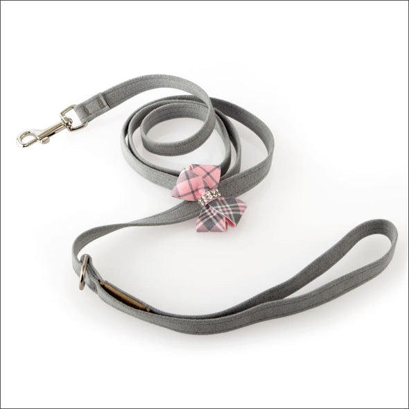 Scotty Leash Puppy Pink Plaid Nouveau Bow