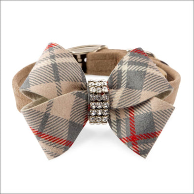 Scotty Nouveau Bow Doe Plaid Collar - 5.5-7 Teacup / Fawn - 