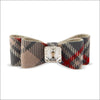 Scotty Single Big Bow Hair Bow - Doe Plaid / Teacup