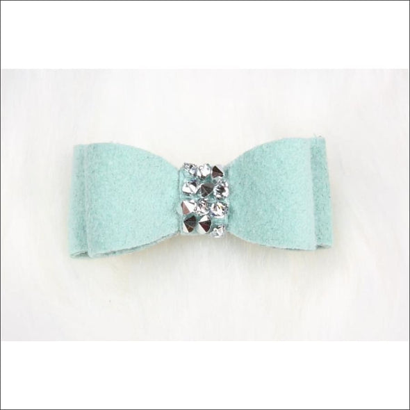 Single Crystal Rocks Hair Bow - Teacup