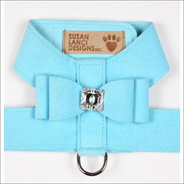 Big Bow Tinkie Harness - Pet Collars & Harnesses,Susan Lanci Big Bow Harnesses,big bow,Dog Harness,Small Dog Harness,susan lanci,susan lanci designs,teacup dog harness,dog safety harness,puppy harness,suede harness,fabric harness,velvet harness,susan lanci harness,small dog harness,