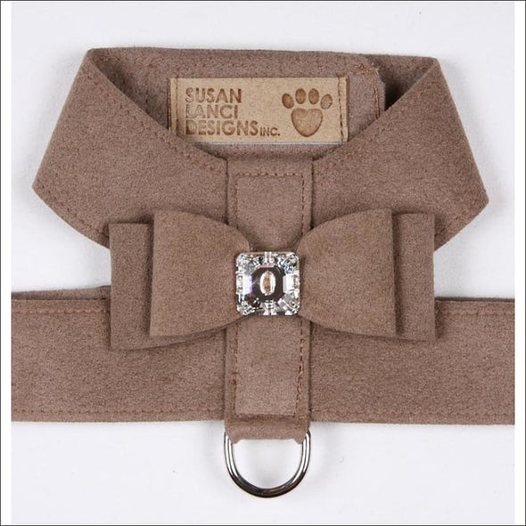 Big Bow Tinkie Harness - Pet Collars & Harnesses,Susan Lanci Big Bow Harnesses,big bow,Dog Harness,Small Dog Harness,susan lanci,susan lanci designs,teacup dog harness,dog safety harness,puppy harness,suede harness,fabric harness,velvet harness,susan lanci harness,small dog harness,