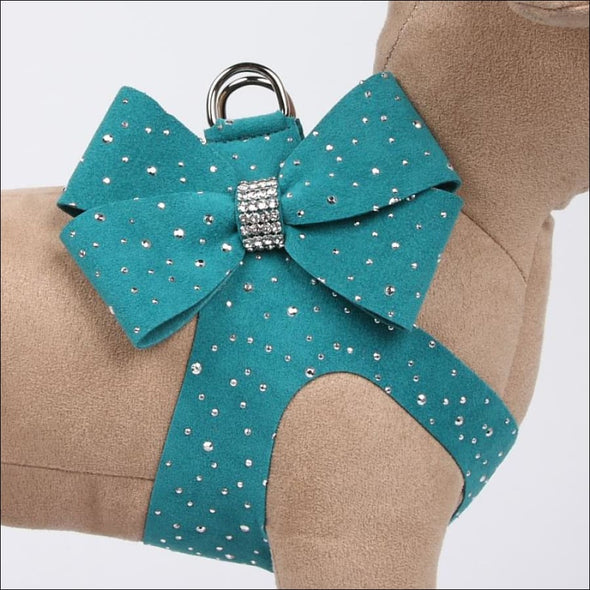 Silver Stardust Nouveau Bow Step In Harness,susan lanci,susan lanci harness,susan lanci designs,crystal Step-In Harness,soft dog harness,step in harness,dog harness,small dog harness,fashion harness,designer harness,designer dog,puppy harness,harness for dogs,step-in,step in,all in one harness,harness leash,paws harness,