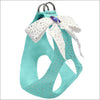 Susan Lanci Tiffi Blue Stardust Tail Bow Emerald Tinkie Harness,Susan Lanci Tiffi Blue,Tail Bow Step-In Harness,susan lanci,susan lanci harness,susan lanci designs,blue harness,tiffany blue,blue dog harness,soft dog harness,step in harness,dog harness,small dog harness,fashion harness,designer harness,puppy harness,harness for dogs,suede harness,pure simple,step-in,harness leash,step in,