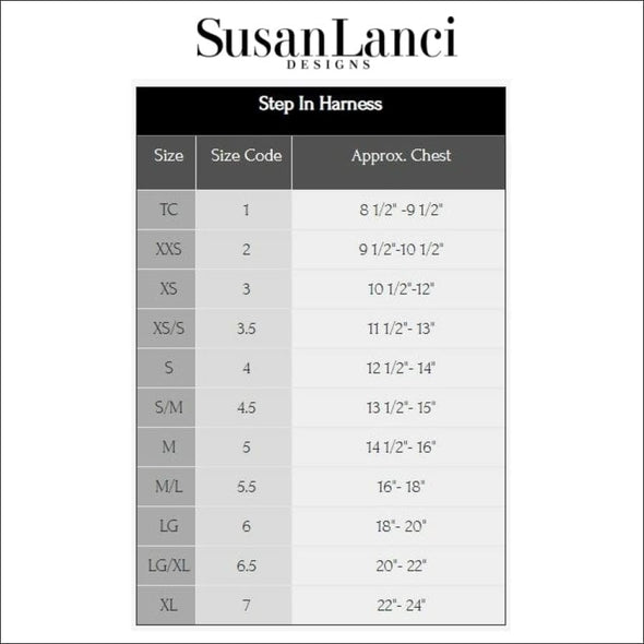 SUSAN LANCI Wendy Flower Step In Harness - Pet Collars & 