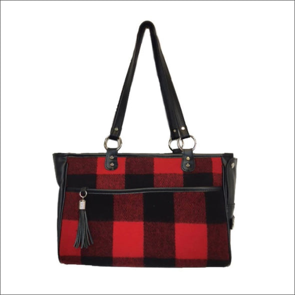 Tote in Red Buffalo Plaid - Carriers & Strollers