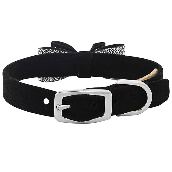 Ultrasuede AB Crystal Stellar Big Bow Collar - Collars