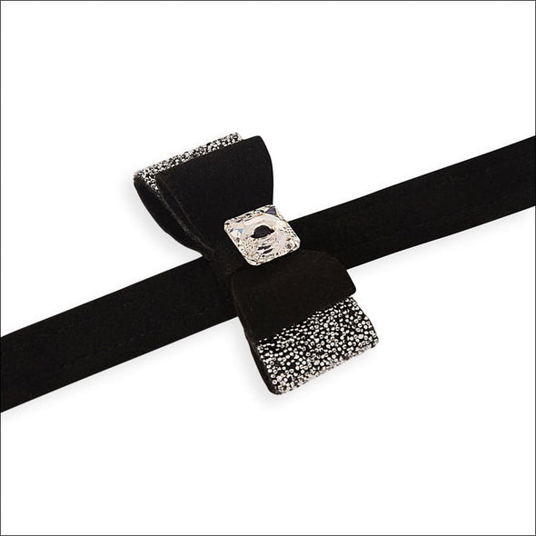Ultrasuede Crystal Stellar Really Big Bow Leash - Leashes