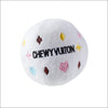 White Chewy Vuiton Ball By Haute Diggity Dog - Designer Dog 