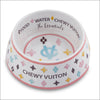 White Chewy Vuiton Bowl from Haute Diggity Dog - Designer 