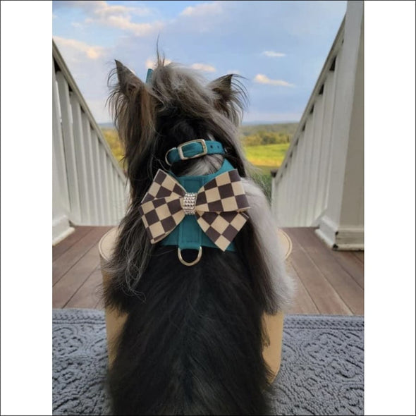 Windsor Check Nouveau Bow Leash By Susan Lanci Desings - Pet