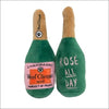 Large Woof Clicquot Rose’ Champagne Bottle Plush Dog Toy