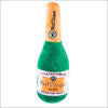 Woof Clicquot Rose’ Champagne Bottle Plush Dog Toy By Haute 