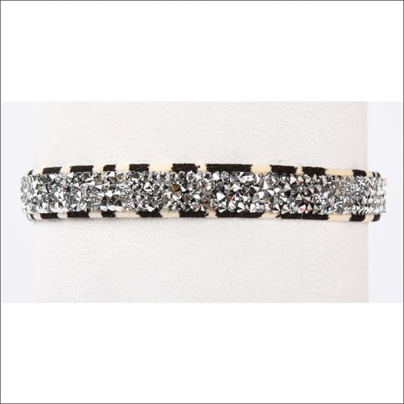 Zebra Crystal Rocks Collar - 5.5-7 Teacup / Zebra - Collars